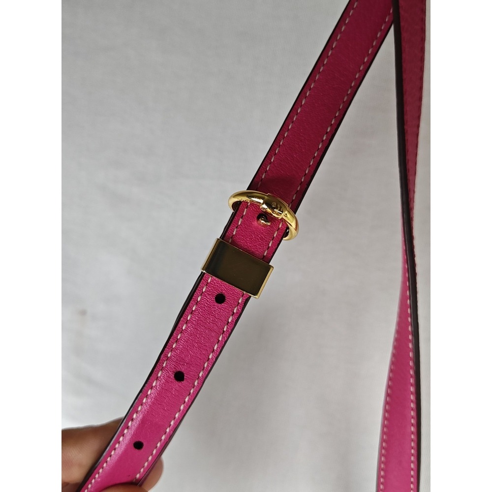 Lauren Ralph Lauren Thurlow Mini Crossbody Bag Aruba Pink Leather Handbag NWT - Picture 5 of 16